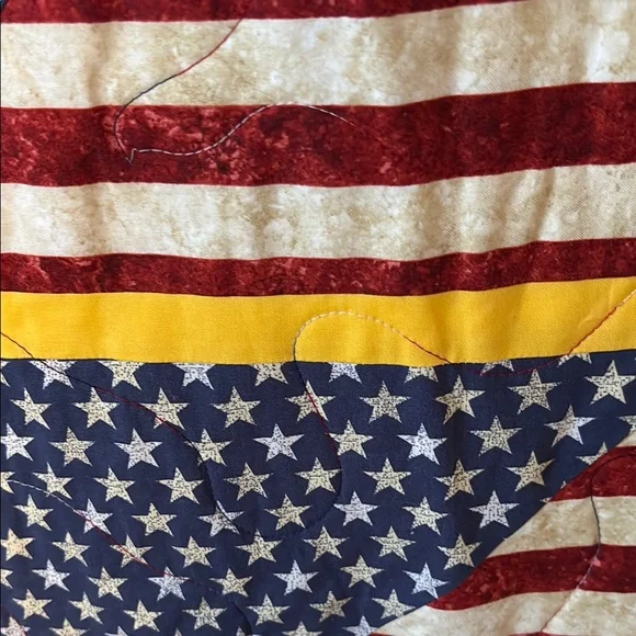Patriotic Red, White, & Blue Flag Quilt